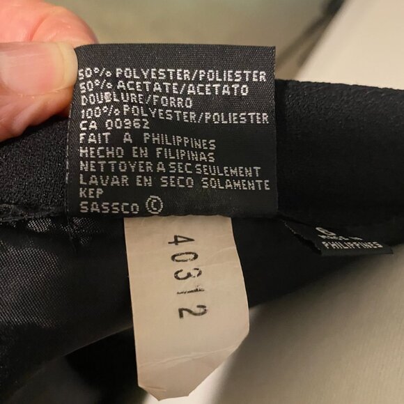 VINTAGE Jacqueline Ferrar 2 Piece Black Pencil Skirt Suit ~Style 40312 Size 10/6 - Picture 14 of 16